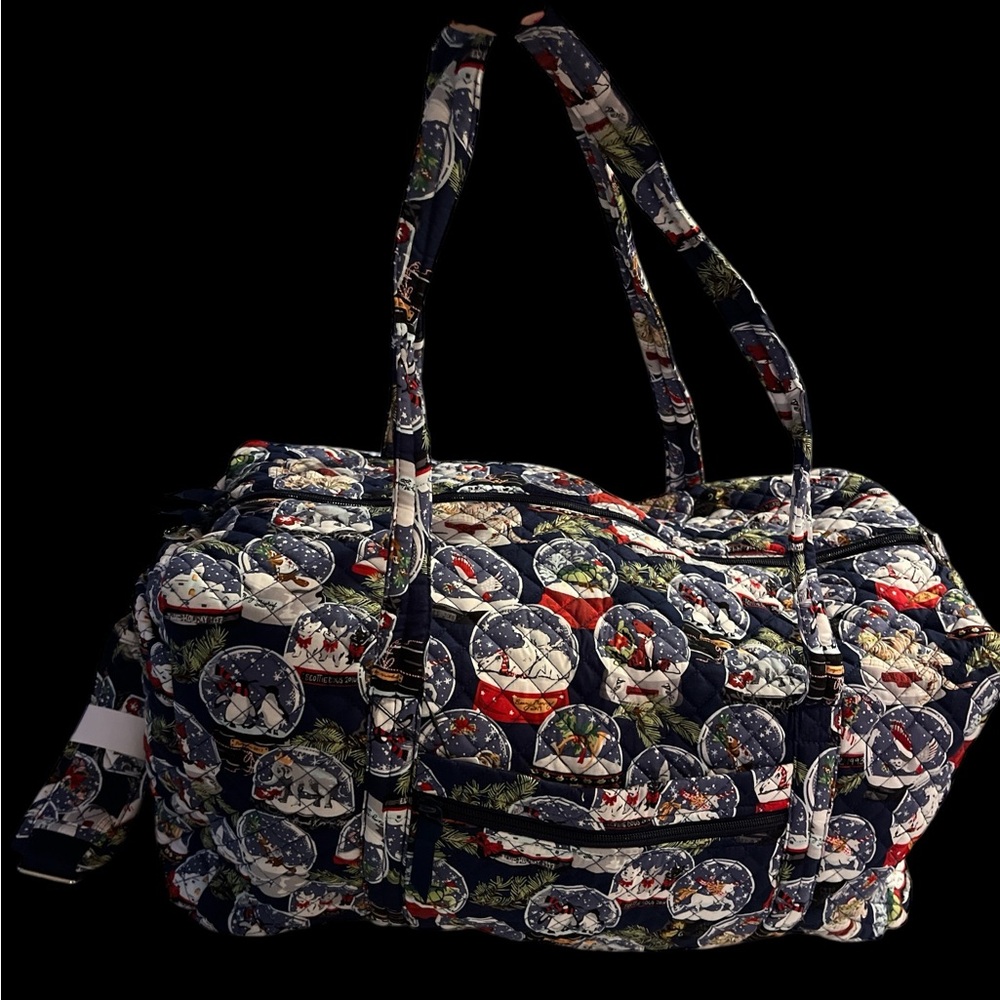 Vera Bradley Quilted Travel Bag with Holiday Print